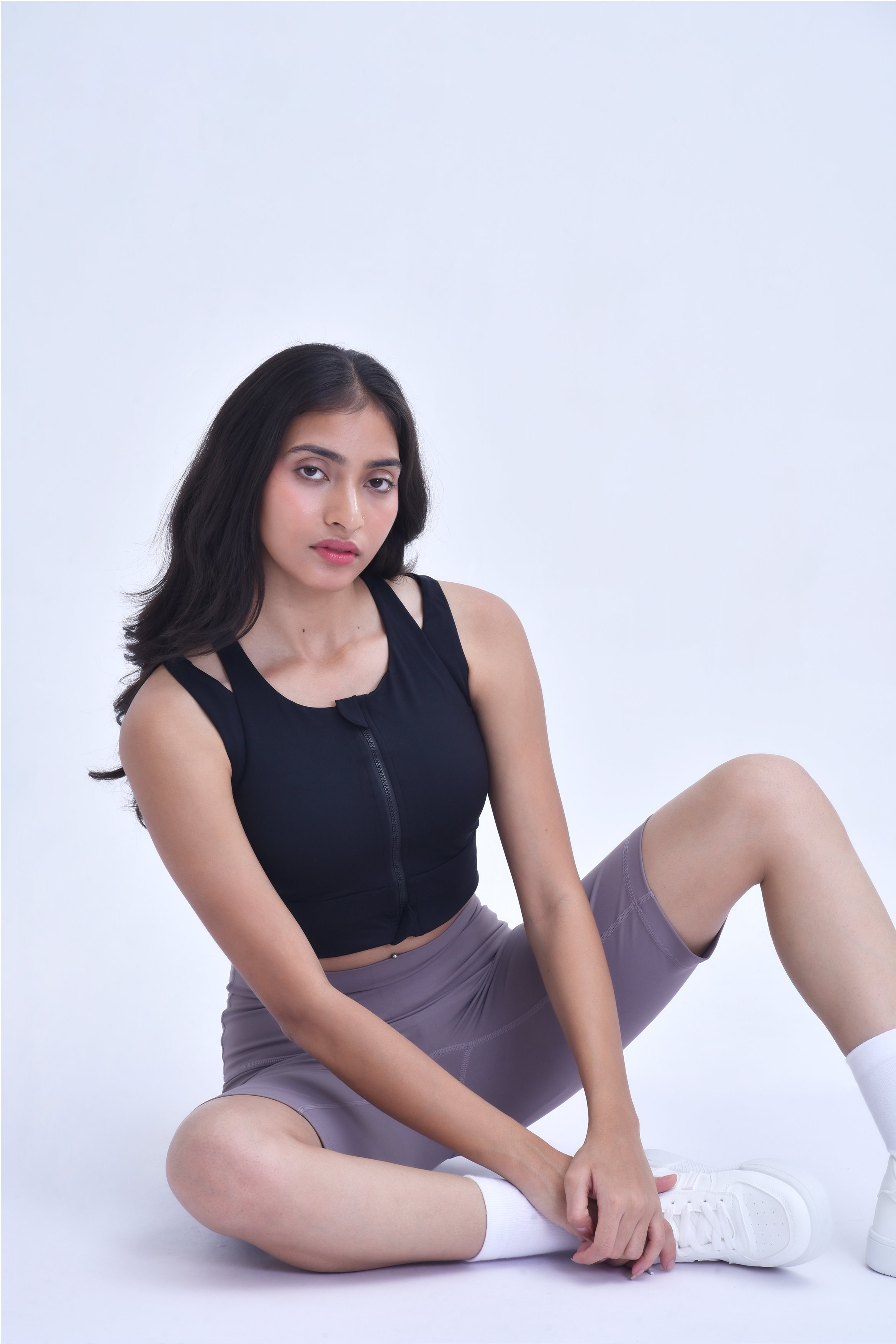 FLEXZIP SPORTS BRA - ONYX BLACK