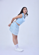 PLEATED SKORT SET- POWDER BLUE