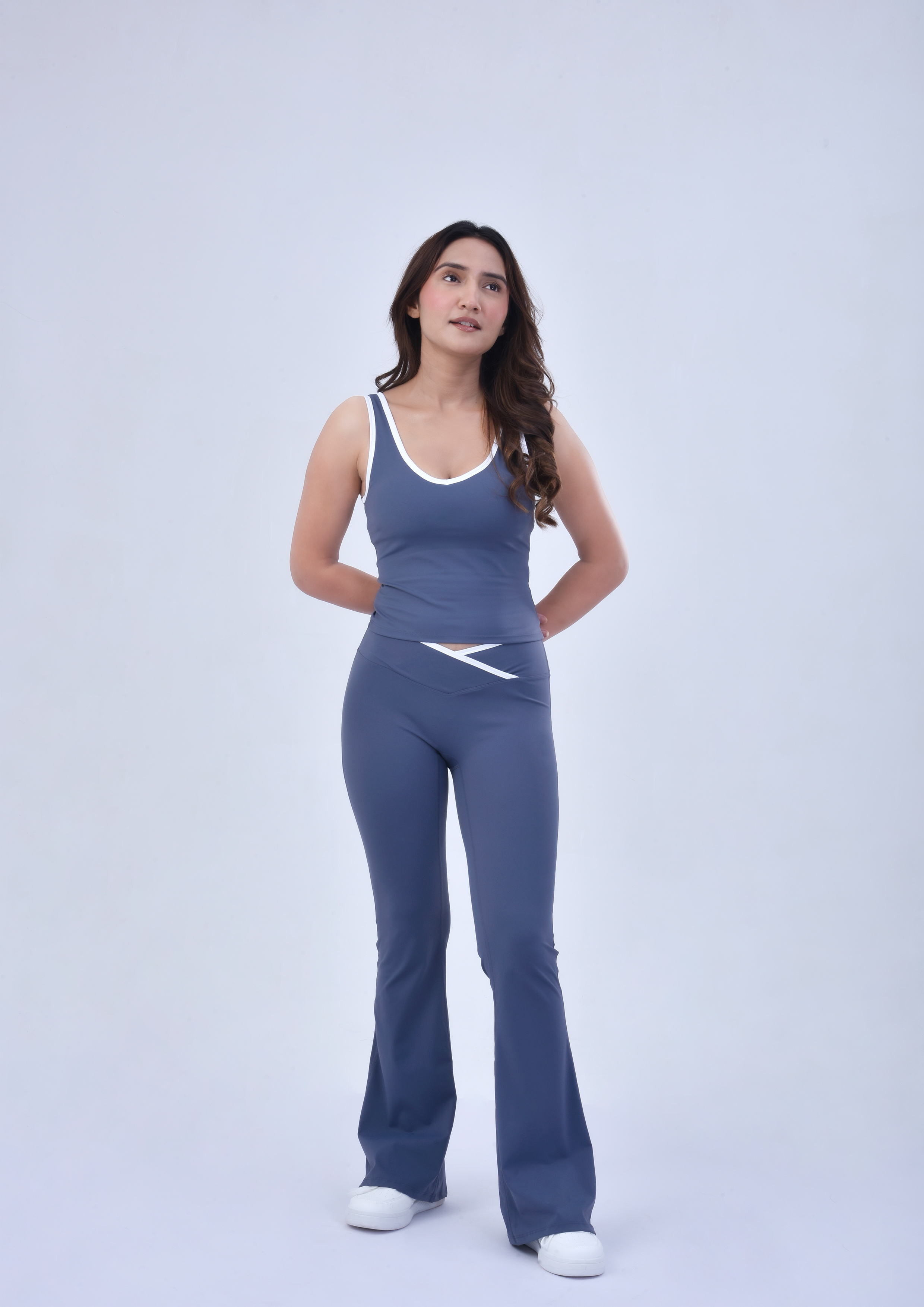 FLARE CO-ORD SET - SLATE BLUE