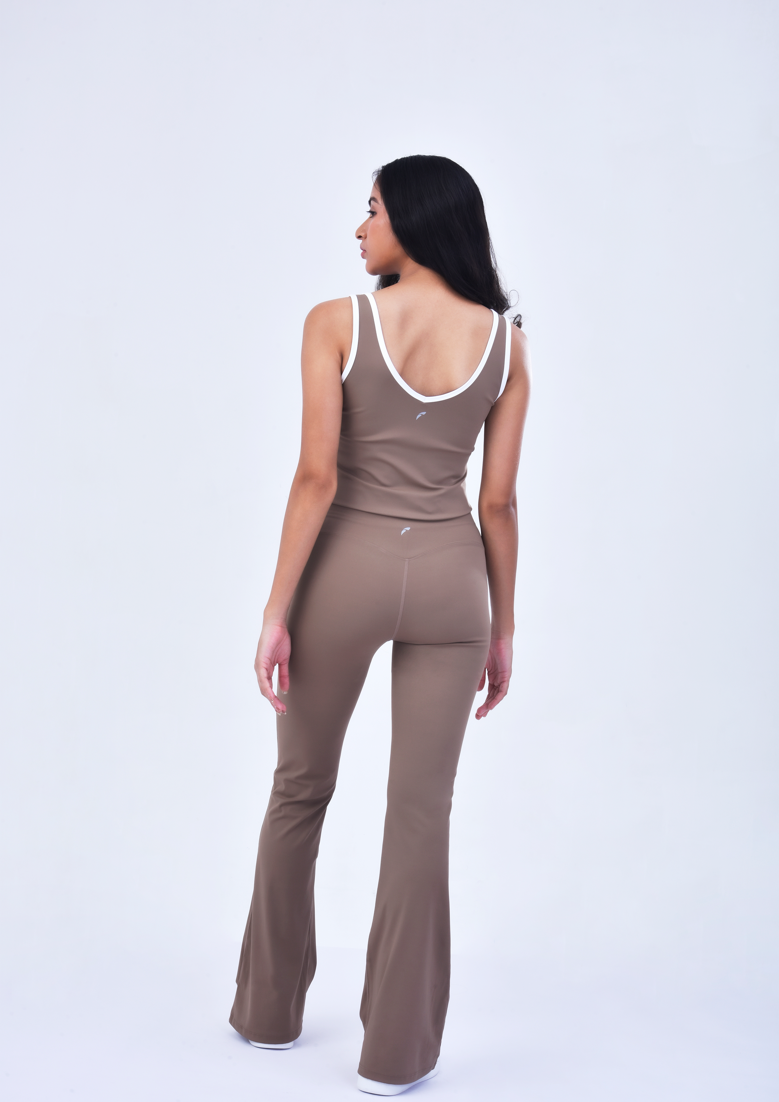 FLARE CO-ORD SET - TAUPE BROWN