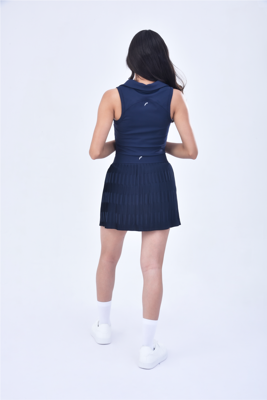 PLEATED SKORT SET- MIDNIGHT BLUE