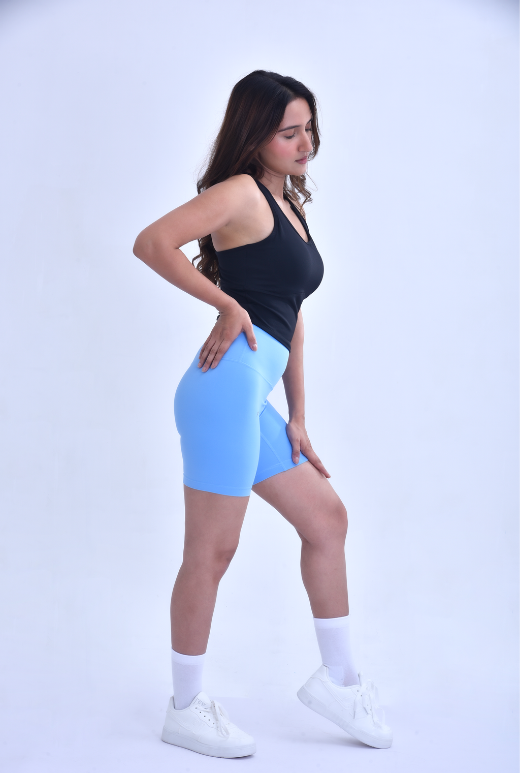 BIKER SHORTS - SKY BLUE