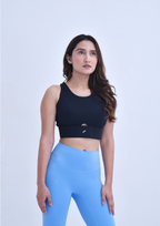 AIRFLOW SPORTS BRA - MIDNIGHT BLACK
