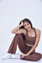 FLEX SPORTS BRA - CHESTNUT BROWN