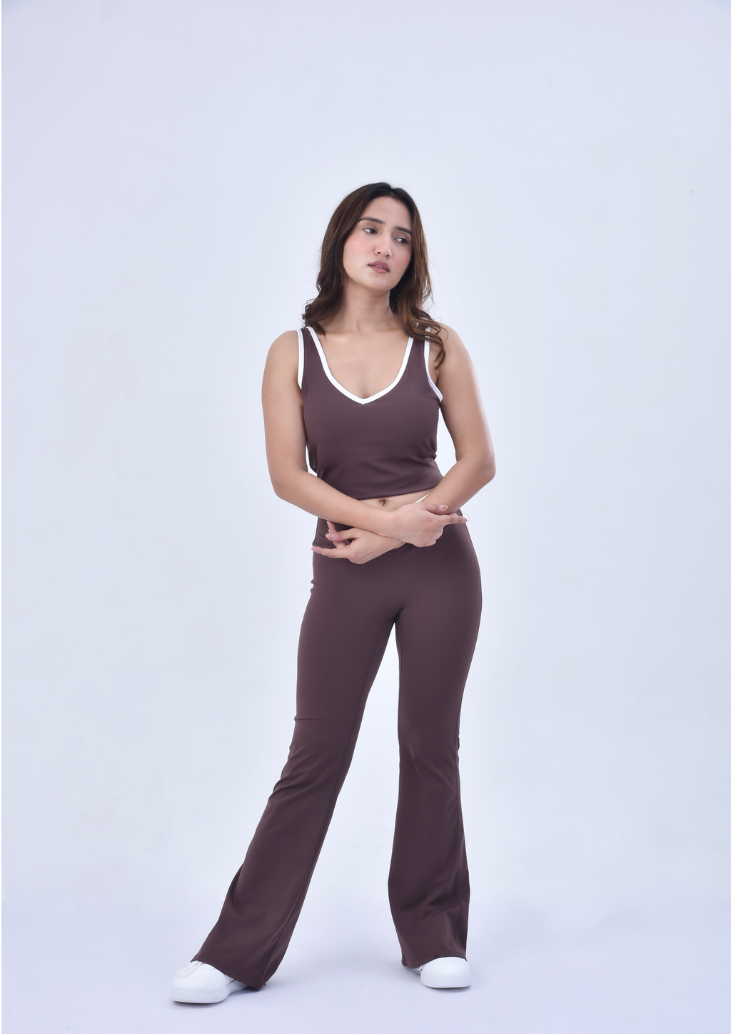 FLARE CO-ORD SET - MOCHA BROWN
