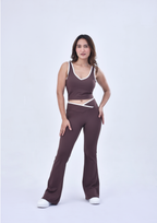 FLARE CO-ORD SET - MOCHA BROWN
