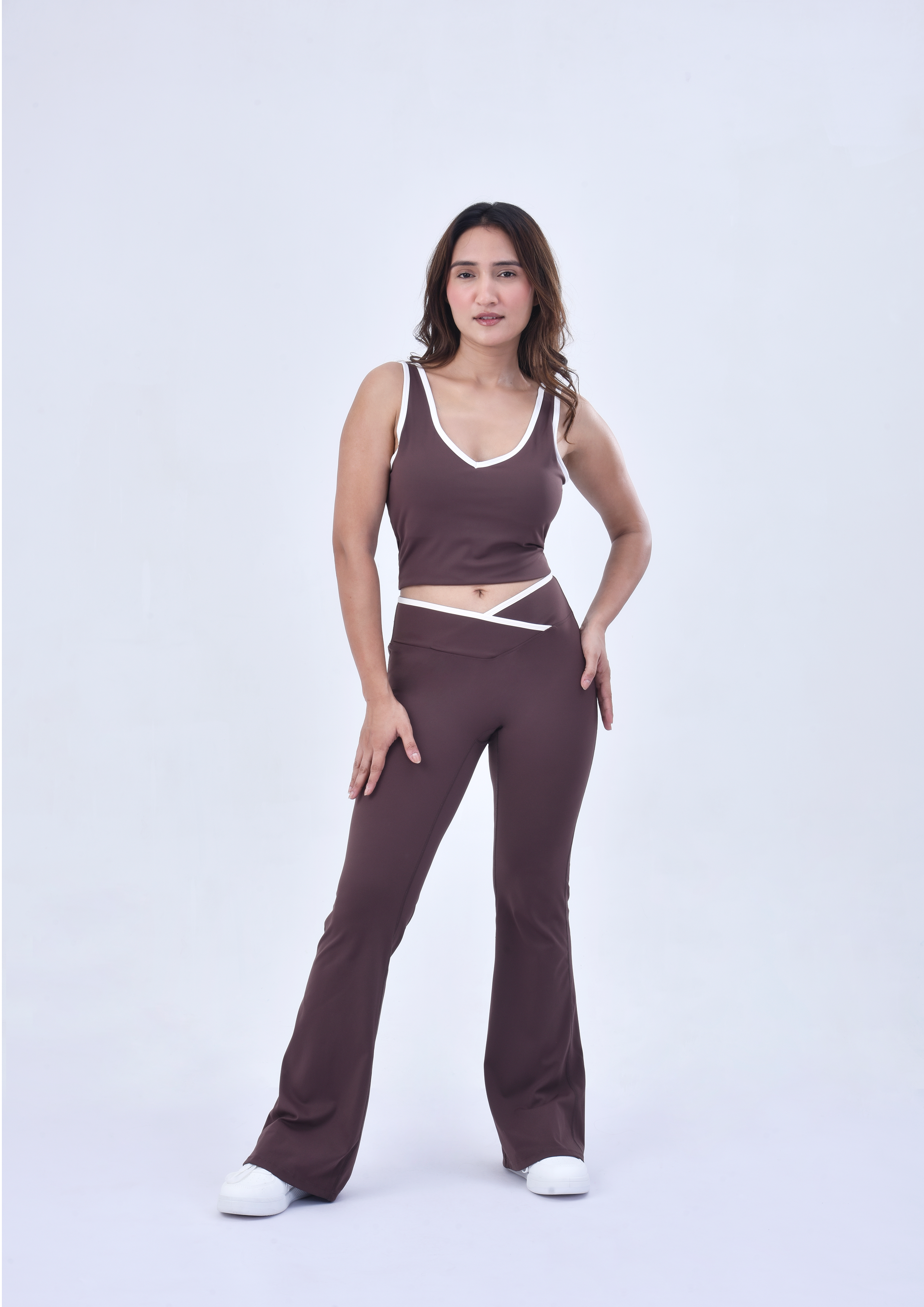 FLARE CO-ORD SET - MOCHA BROWN