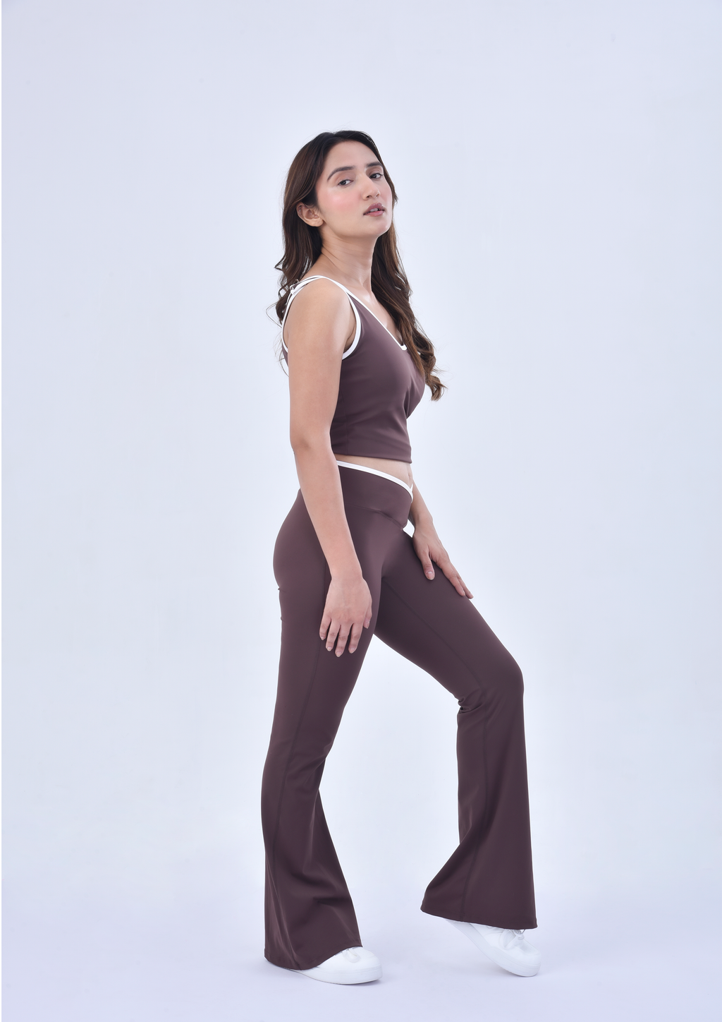 FLARE CO-ORD SET - MOCHA BROWN
