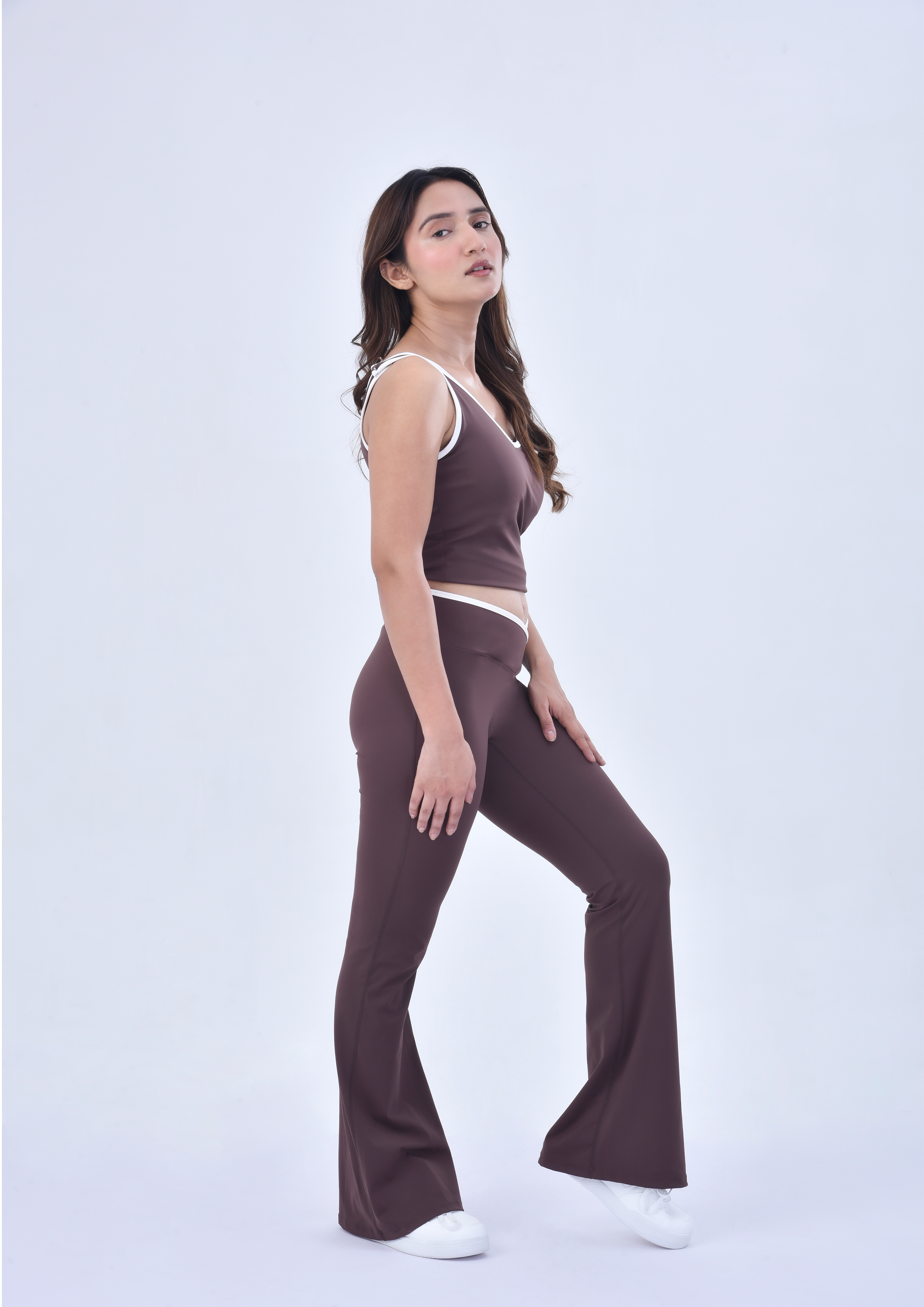 FLARE CO-ORD SET - MOCHA BROWN