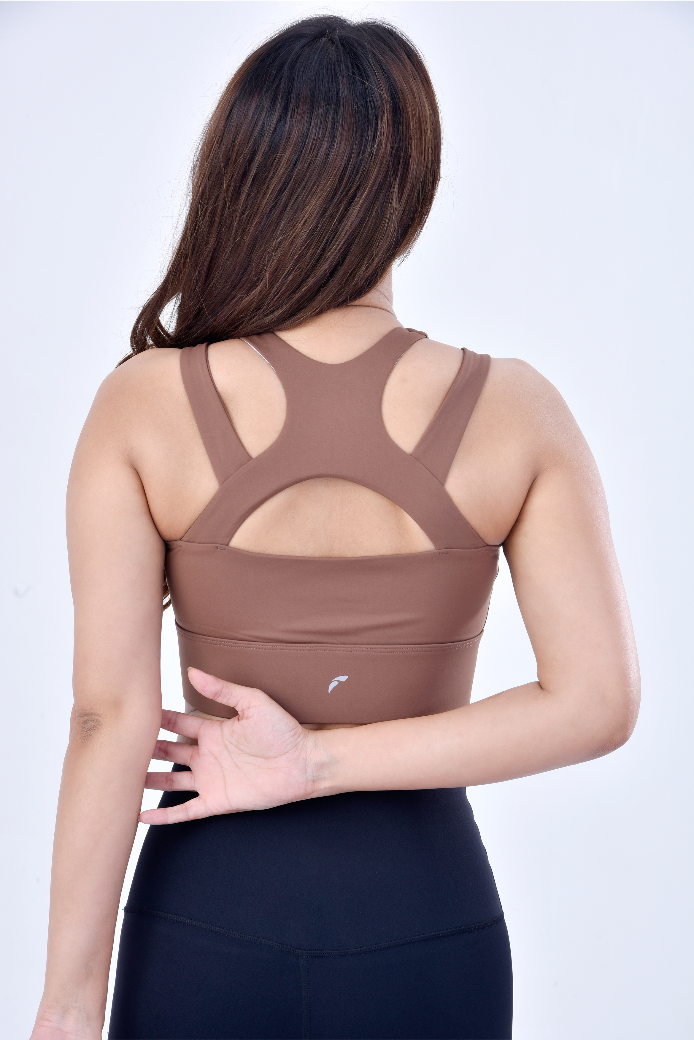 FLEXZIP SPORTS BRA - COCOA BROWN
