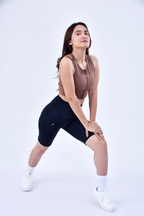 FLEXZIP SPORTS BRA - COCOA BROWN